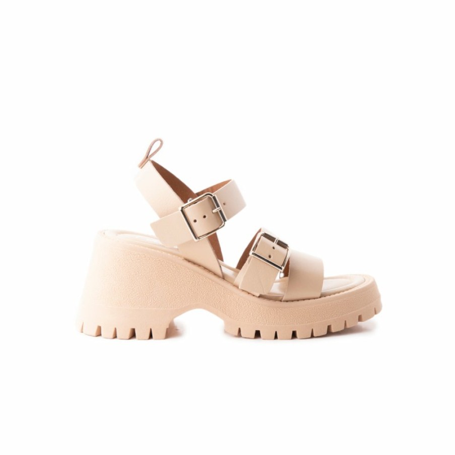 Women L'INTERVALLE Casual | Viterbo Nude Leather - Lintervalleshop